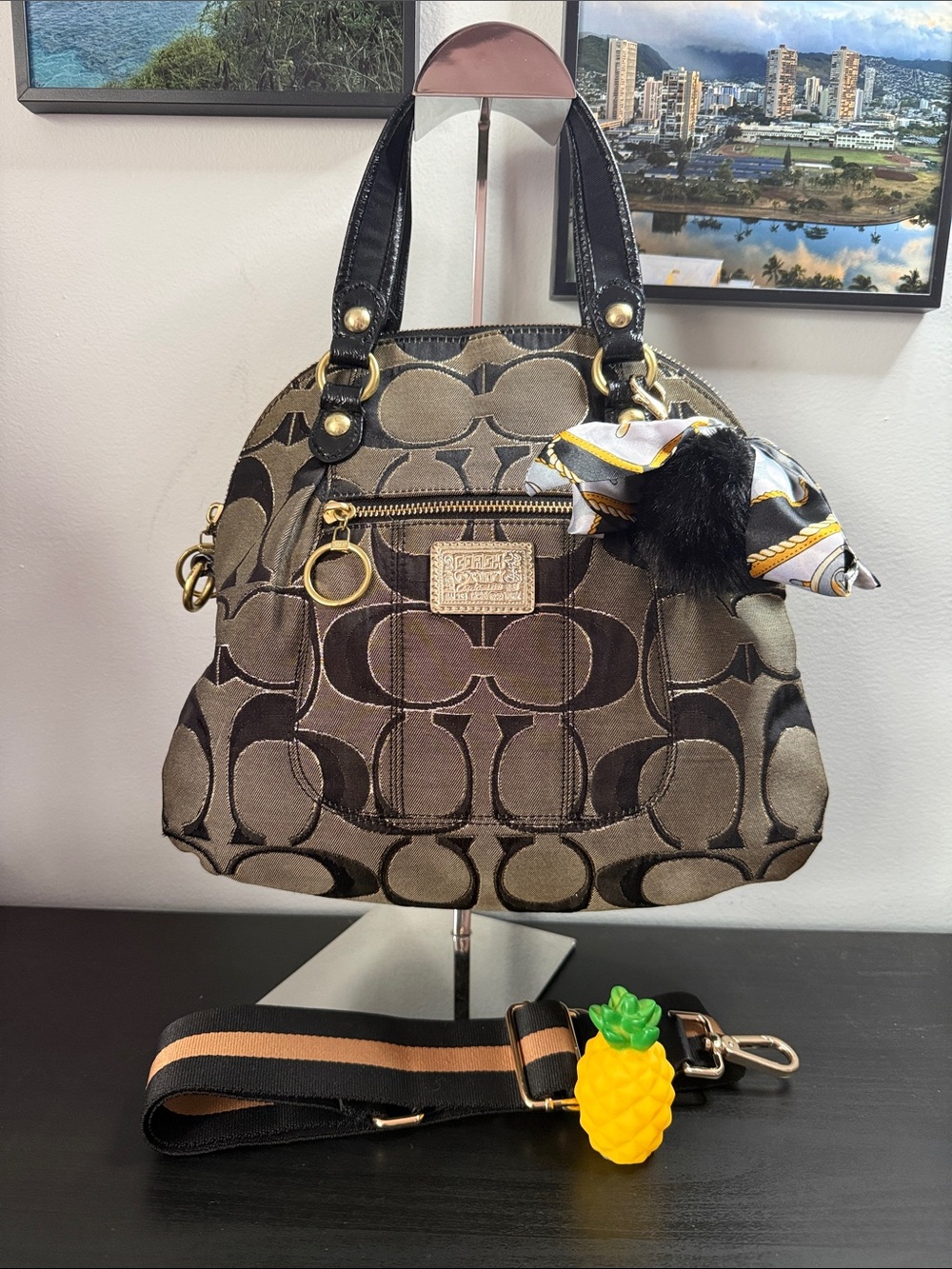 Coach Poppy Signature Dome Satchel
